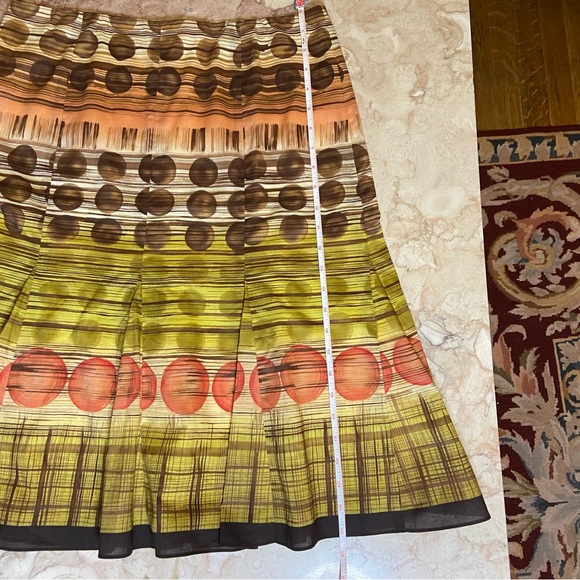 Talbots Boho Cotton Midi Flare Skirt Size 10 - Picture 10 of 13